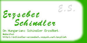 erzsebet schindler business card